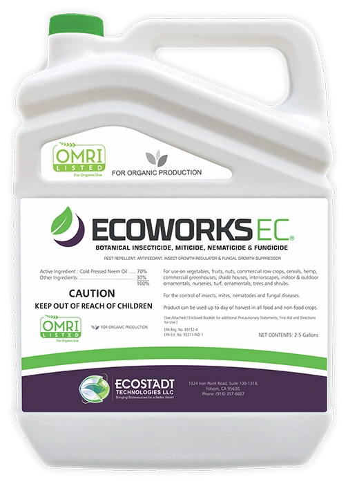 EcoWorks® EC, Organic Certified Botanical Insecticide, Miticide, Nematicide & Fungicide-ECOSTADT