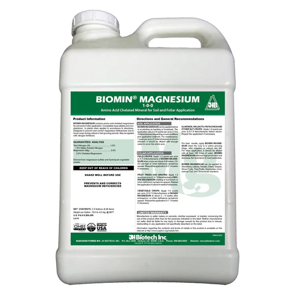 Biomin Magnesium 3% Mg, JH BIOTECH, Organic Liquid Fertilizer